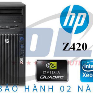 Hp z420 workstation xeon e5 2670 vga gtx 1050ti 4g ssd 240g dram3 16g hdd 1tb dung phim game 4233